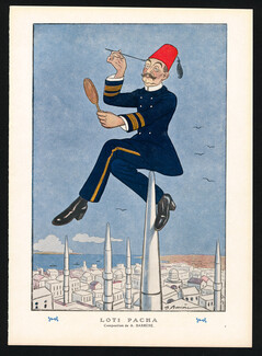 Barrère 1913 Pierre Loti, Caricature, Ottoman, Oriental