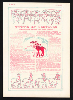 Nymphe et Centaure, 1913 - Joseph Hémard Greek Mythology, Texte par Cami