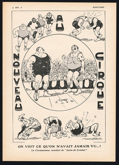 Manfredini 1913 Au Nouveau Cirque, Lutte de combat, Circus