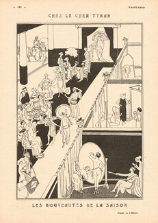 Lissac 1922 ''Chez le Cher Tyran'' Antique Fashion, Fitting, The Novelties of the Season, Paul Poiret (?)