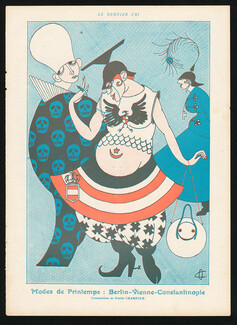 Odette Champion 1915 ''Berlin-Vienne-Constantinople'' German Fashion Caricature