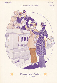 René Vincent 1915 Fleurs de Paris, Le Printemps des Alliés, World War I