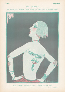 Charles Gesmar 1920 Foll'Modes Back Tattoo Of The Loved One Roaring Twenties
