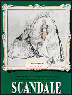 Scandale (Lingerie) 1944 La Gaine Scandale à la manière de... Watteau, Montebello