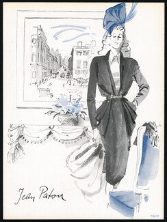 Jean Patou 1944 René Gruau Fashion Illustration