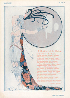 L'Amitié et le Baiser, 1916 - George Barbier Erotic Dance, Costume Art Deco, Texte par Maurice Magre