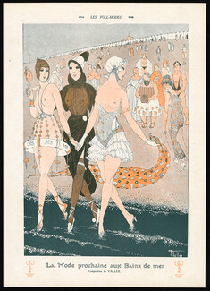 La Mode prochaine aux Bains de mer, 1914 - Armand Vallée Foll'modes, New Swimwear, Bathing Beauties