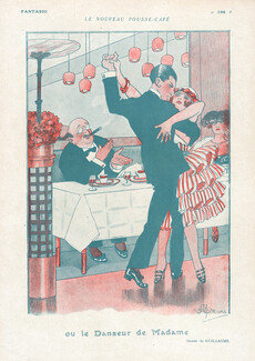 Albert Guillaume 1920 "Le nouveau pousse-café" Tango Dance, Gigolo, Restaurant Dancing