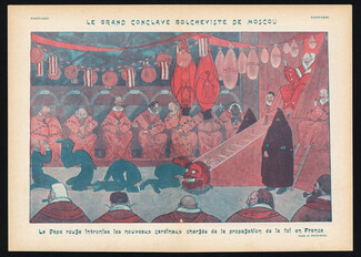 Le Grand Conclave Bolcheviste de Moscou, 1921 - Bourgeois Lenine Pape Rouge, USSR