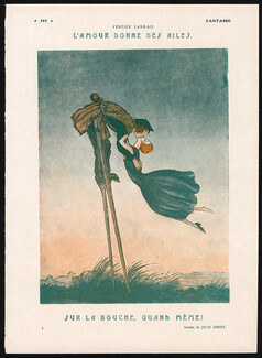 Jean Droit 1926 "L'Amour donne des ailes" (Love gives wings), Stilts, Kiss, Vertige Landais