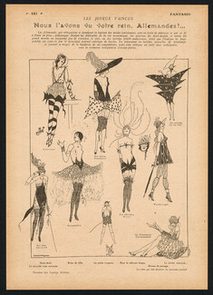 Lustige Blätter 1920 La légèreté des modes Allemandes, German Fashion Satire, Erotica