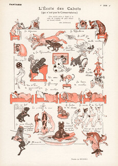 Miarko 1920 The School for Dogs, "L'École des Cabots", Teckel Dog