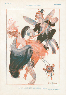 Henry Le Monnier 1920 The Fashion in Madness, Costume Disguise, Fashion Satire