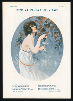 Maurice Millière 1925 "Vive la Feuille de Vigne" Wine Grower
