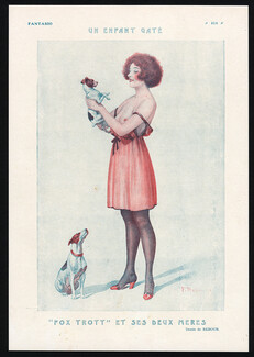 F. Rebour 1923 Fox-Trott, Sexy Girl, Dogs