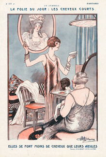 Albert Guillaume 1923 Flapper New Hairstyle