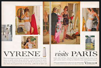 Vyrene Visits Paris 1961 Salon of Jean Dessès, Bra, Girdle, Lily of France, Peter Pan, Teckel Dachshund Dogs