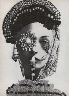 Fantasy Jewels 1961 Laguna, Marvella, Vendôme, Trifari, Richelieu Pearls, Photo Melvin Sokolsky