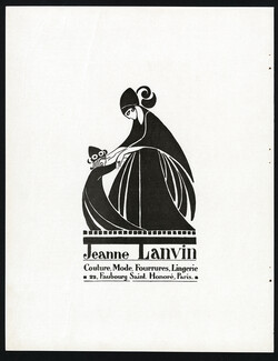 Jeanne Lanvin 1926 Paul Iribe, "Label" Couture, Modes Fourrures, Lingerie