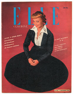 ELLE N°153 du 2 Novembre 1948 Jacques Fath Marlène Dietrich John Steinbeck