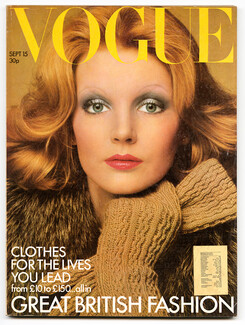 UK Vogue British Magazine 1972 September 15th, David Bailey, Peter Knapp, Catherine Deneuve, Dior For Men