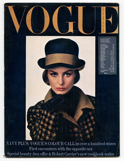 UK Vogue British Magazine 1964 February, Navy Plus, David Bailey, Donald Silverstein