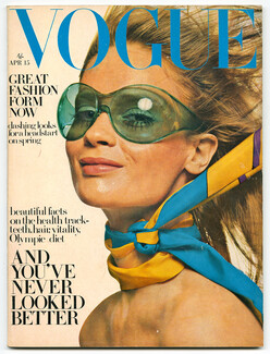 UK Vogue British Magazine 1968 April 15th, Just Jaekin, Antonio Lopez (9 pages)