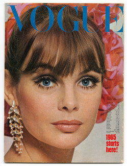 UK Vogue British Magazine 1965 January, Earrings Savita, Brian Duffy, Edward Molyneux, Richard Dormer, Ronald Traeger