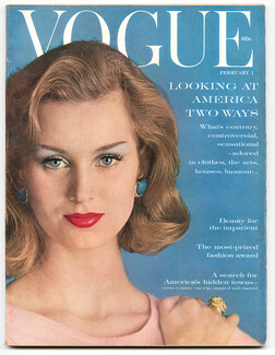 Vogue US 1960 February 1, Schatzberg, Gjon Mili, Irving Penn, Karen Radkai, René Bouché, McLaughlin