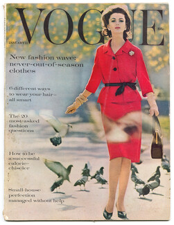 Vogue US 1961 January 15, McLaughlin, Irving Penn, Horst, Tod Draz, René Bouché Portraits