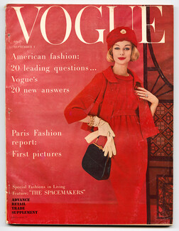 Vogue US 1958 September 1, Paris Report, Van Cleef & Arpels, Christian Dior, Roger Vivier, William Klein, Henry Clarke, Karen Radkai