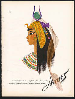 Hanes (Hosiery) 1963 Shades of Cleopatra, Egyptian, Vladimir Bobri