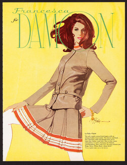 Francesca for Damon 1969 Fashion Illustration