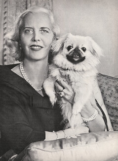 Miss Kay Halle 1956 Pekingese Dog, Photo Louise Dahl-Wolfe