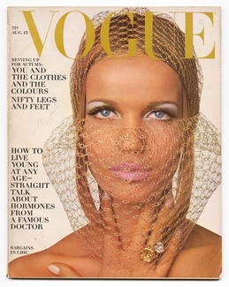Vogue 1965 August 15, Cover Veruschka by Irving Penn