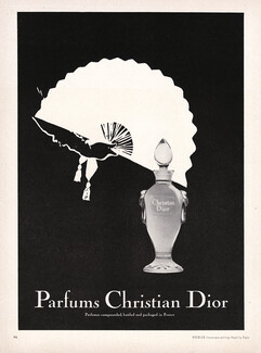 Christian Dior (Perfumes) 1956 René Gruau, Miss Dior, Hand Fan