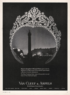 Van Cleef & Arpels 1962 Empress Josephine's Diamond Tiara, Place Vendôme