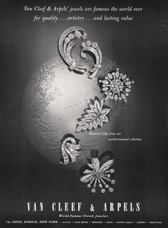 Van Cleef & Arpels 1953 Diamond Clips