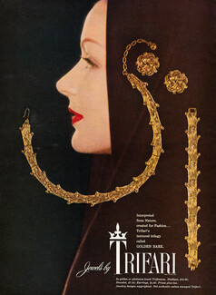 Trifari (Jewels) 1955 Golden Bark Trifanium