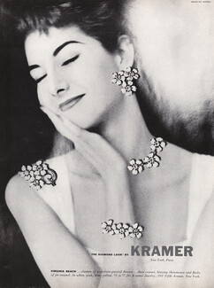 Kramer (Jewels) 1954 Virginia Beach, Porcelain-Petaled Flowers