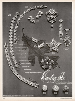 Eisenberg (Jewels) 1968 Rhodium With Brilliants