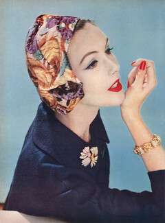Verdura (Jewels) 1957 Panne Beret by Mr John, Photo Rawlings