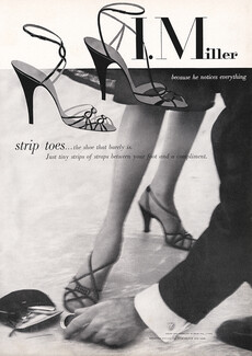 I. Miller (Shoes) 1952 Strip Toes