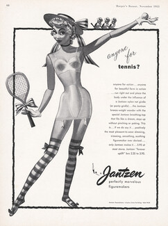 Jantzen (Lingerie) 1953 Tennis, Bra, Girdle