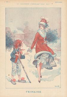 Hérouard 1917 "Le Calendrier D'Hérouard" Frimaire, Winter
