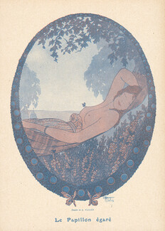 Le Papillon Egaré, 1917 - Armand Vallée The Lost Butterfly, Topless