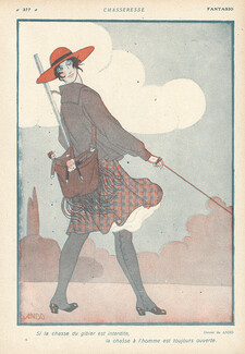 Ando 1917 ''Chasseresse'' Huntress, Puppet Marionette