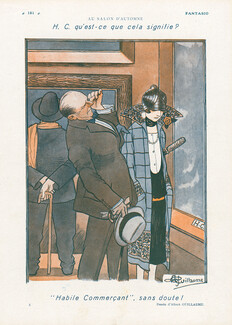 Albert Guillaume 1925 Au Salon d'Automne, Art Satire