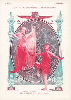 Cléopâtre au Théâtre Lyrique, 1919 - Yetta Rianza Egyptian Costume, Dance