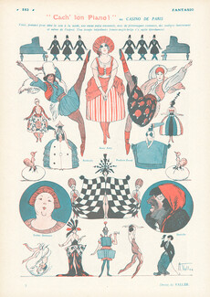 Armand Vallée 1920 Casino de Paris, "Cach' ton piano", Theatre Costumes
